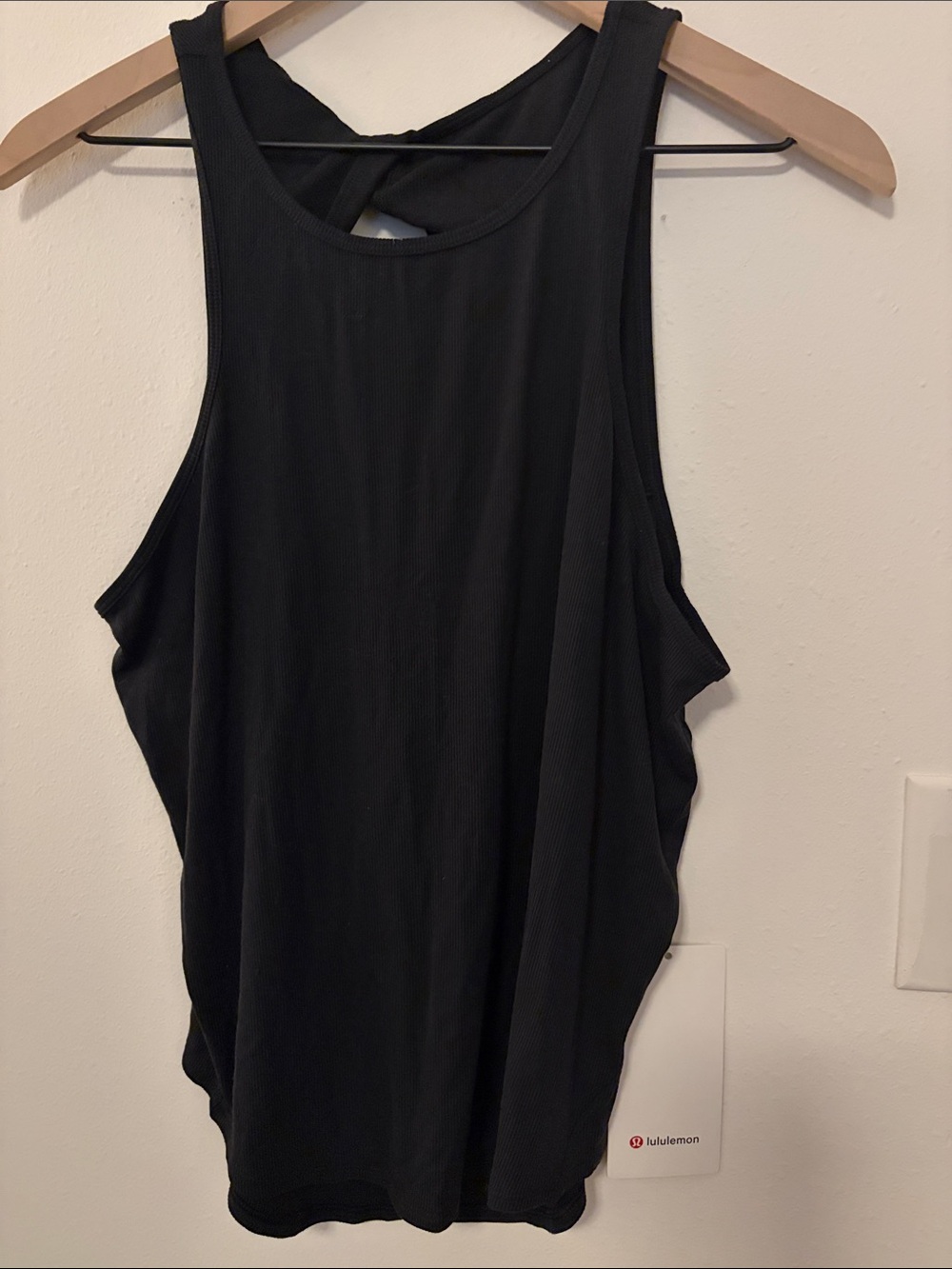 lululemon athletica Black Cross-Back Ribbed Tank
